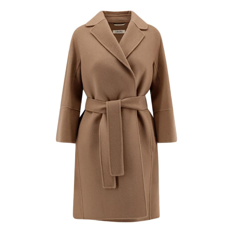 Max Mara Virgin Wool Robe Coat Camel 2529016071 045