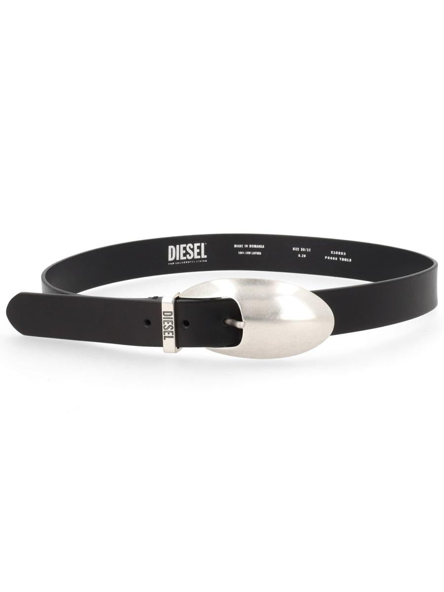 DIESEL Black Leather Belt