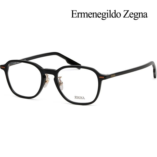 Zegna Lightweight Black Thin Acetate Square Eyeglasses Unisex EZ5255 H 001