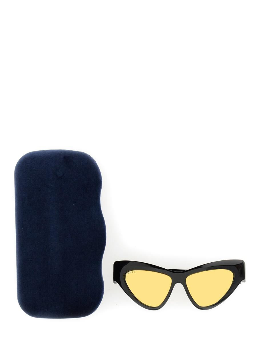 GUCCI Black Acetate Square Sunglasses