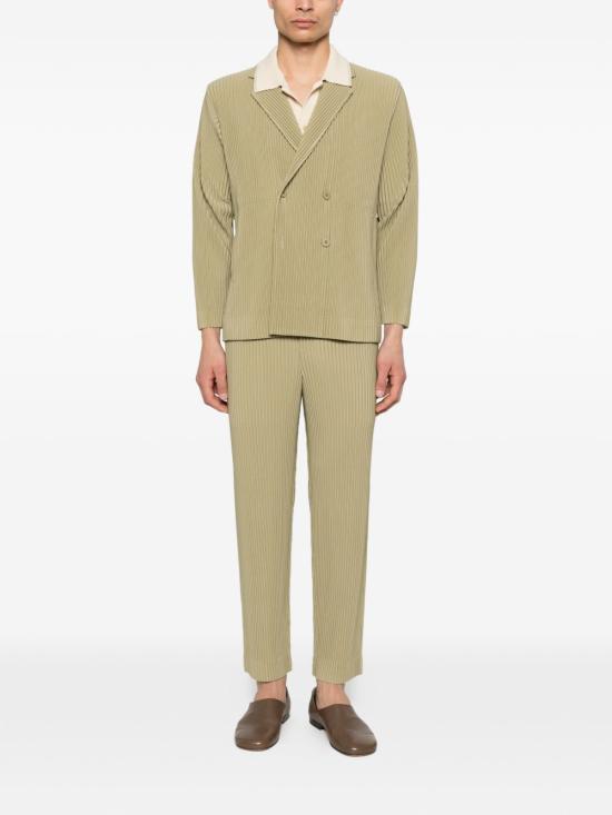 Issey Miyake Homme Plissé Straight Pants for HP66JF15368 CT ROCK GREEN GRAY DOM