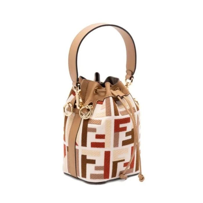 FENDI Mon Tresor FF Jacquard Velvet Mini Shoulder Bag