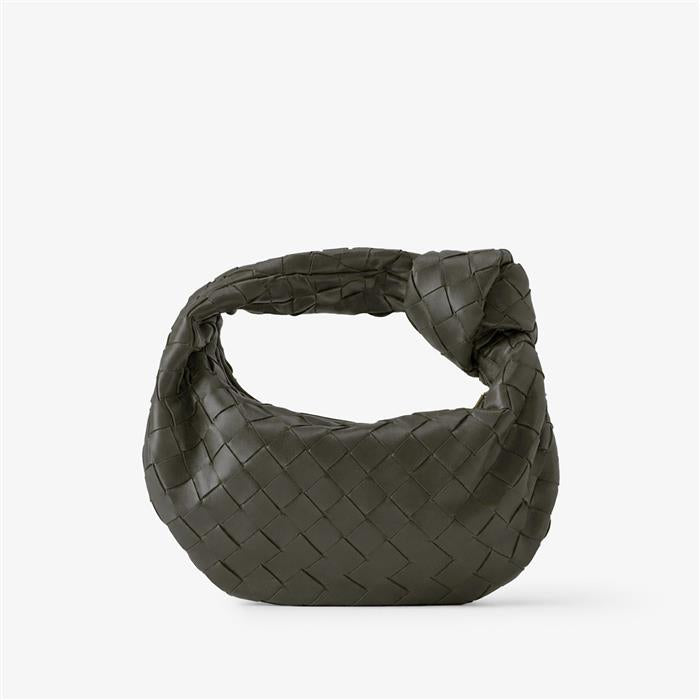 Bottega Veneta Mini Jodie Leather Hobo Bag Green Tote