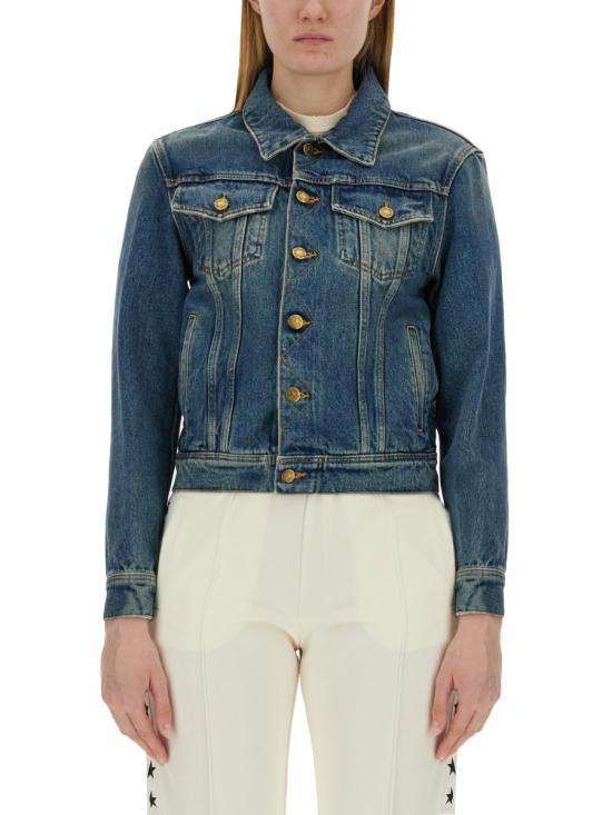 GOLDEN GOOSE Denim Jacket Women’s Blue Casual O GWP00846 P000621 50100 DENIM DOM