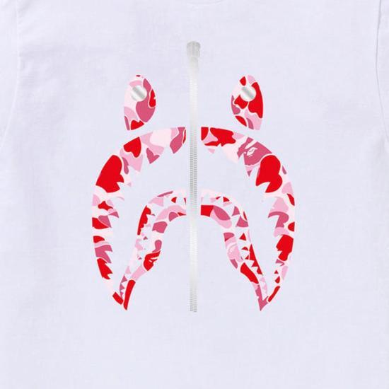 BAPE White Pink Short Sleeve T-Shirt 001TEL301008 MWHG