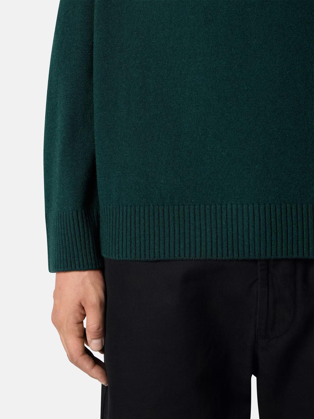 STONE ISLAND Black Wool Turtleneck Knit Sweater for Men