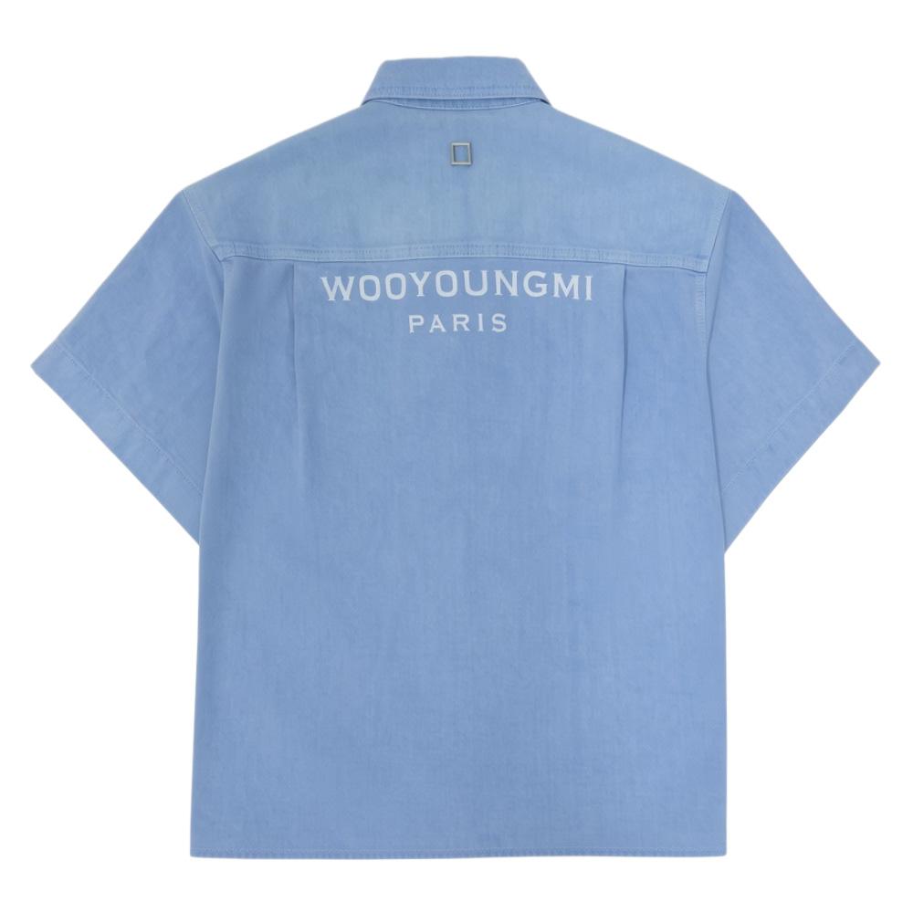 WOOYOUNGMI Back Logo Short Sleeve Shirt for Men