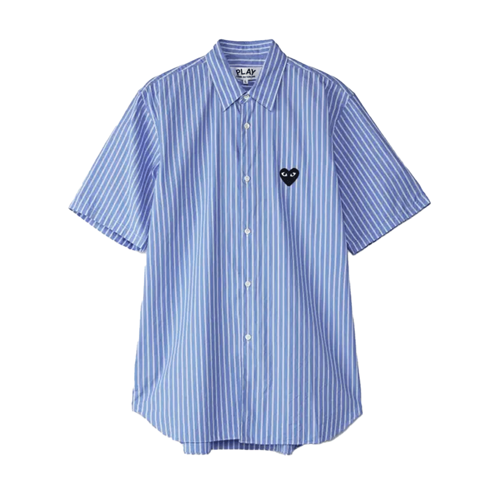 Comme des Garcons Black Heart Patch Men's Short Sleeve Shirt AZ B022 051 1