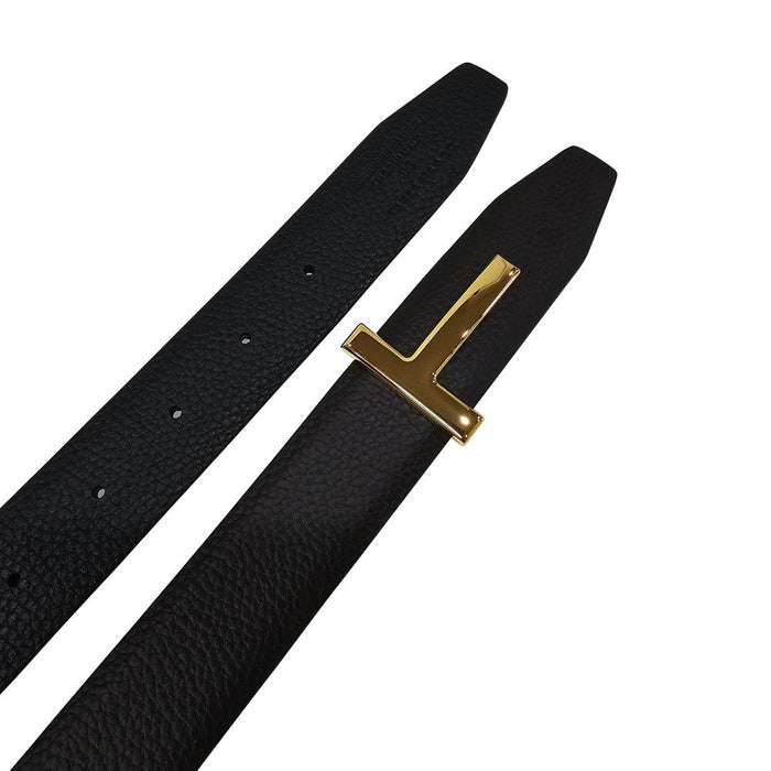 TOM FORD T Icon Reversible Leather Belt 3cm Brown Black