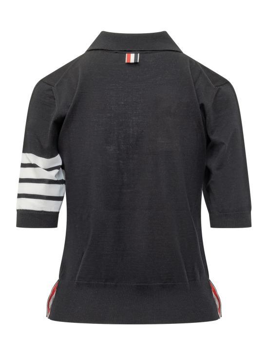 THOM BROWNE Navy Round Neck Knit Sweater FKP053A Y10144