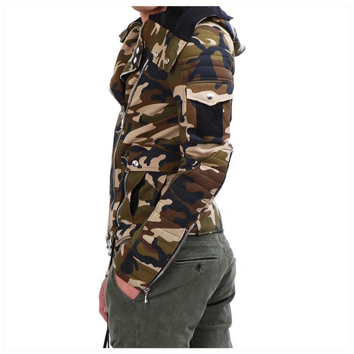 Balmain Camo Biker Hooded Jacket W4HJ294C670 187