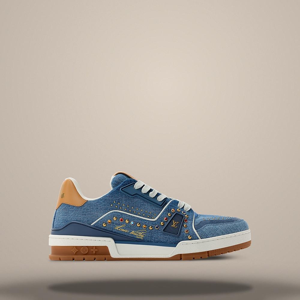 Louis Vuitton LV Trainer Blue Low-Top Sneakers 1AKCI2