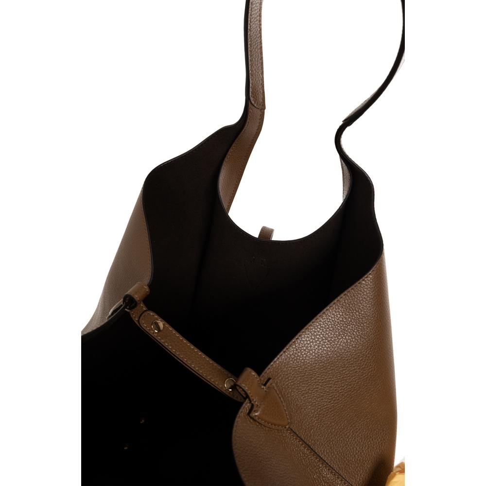 Tods T Timeless Medium Shopper Tote Bag Brown Leather