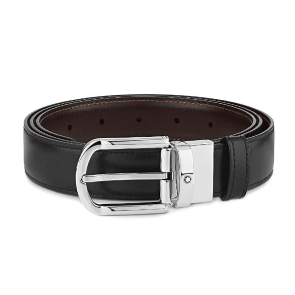 Montblanc Reversible Round Horseshoe Buckle Belt 30mm