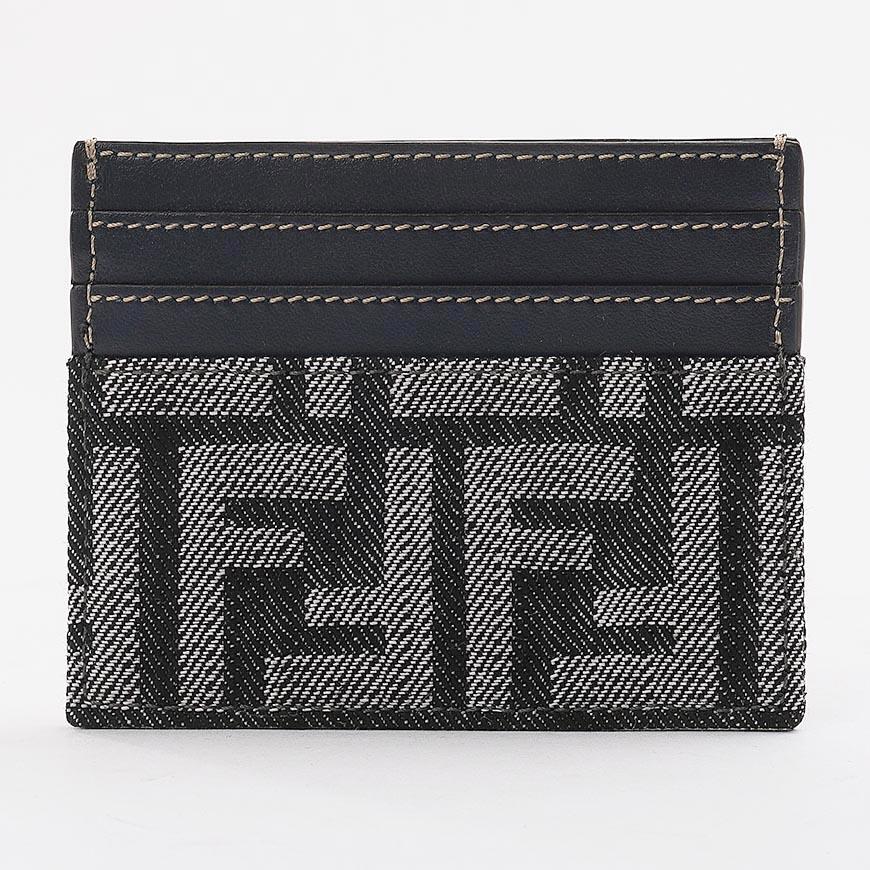 FENDI Women’s Baguette Leather Card Holder Wallet White