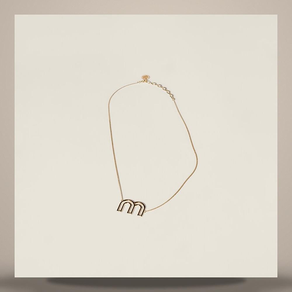 Miu Miu Metal Pendant Necklace 5IC354 2G9S F0056