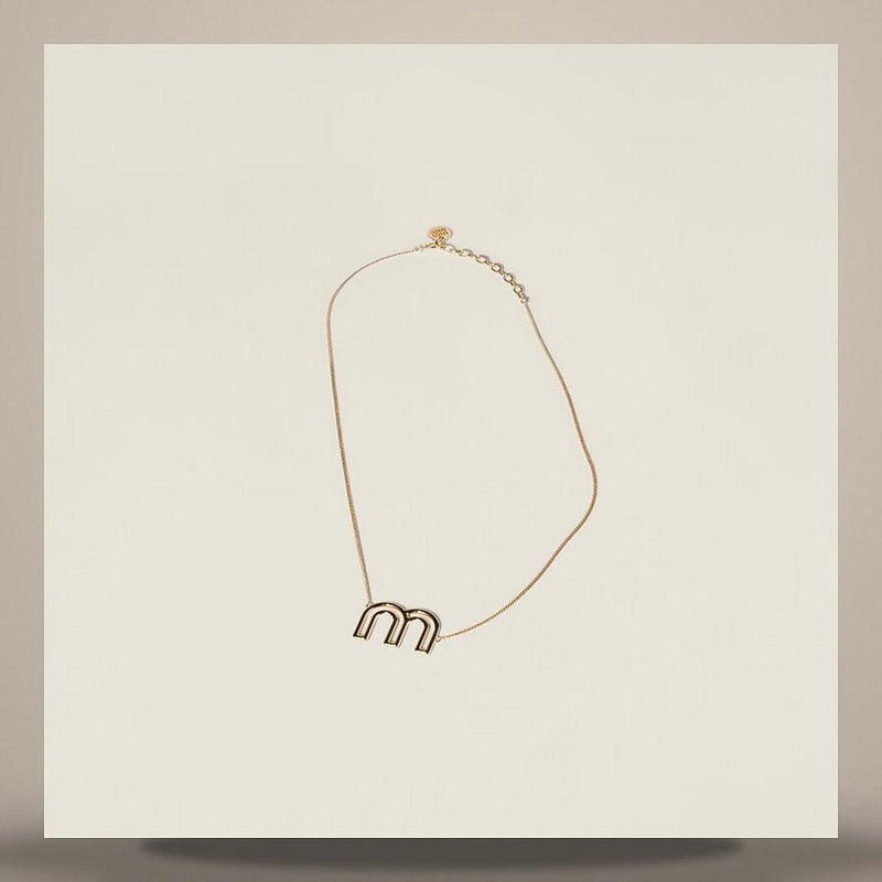 Miu Miu Metal Pendant Necklace 5IC354 2G9S F0056