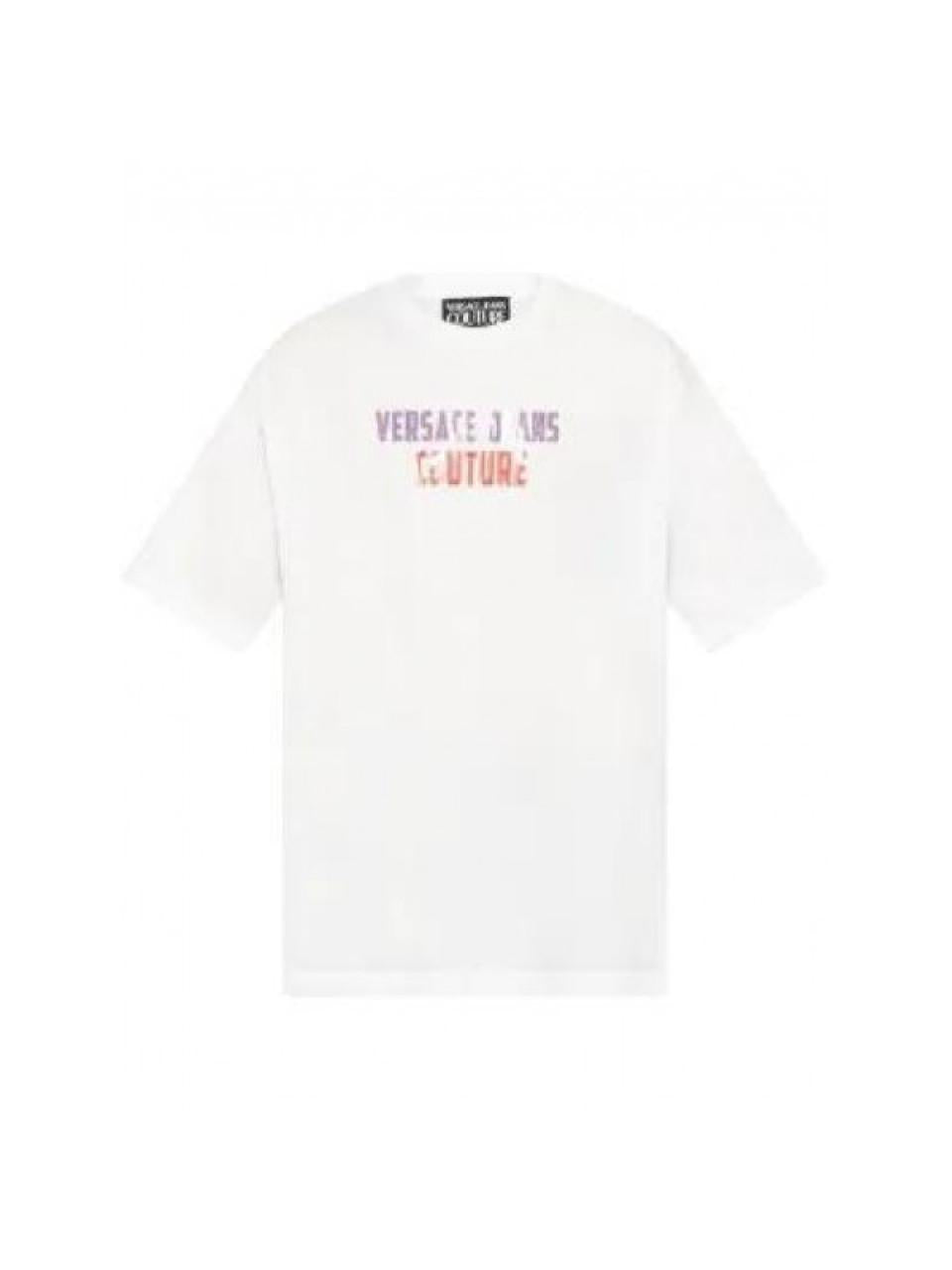 Versace Sauvage Logo T-Shirt Men’s Black Cotton 78GAHC02 CJ01C