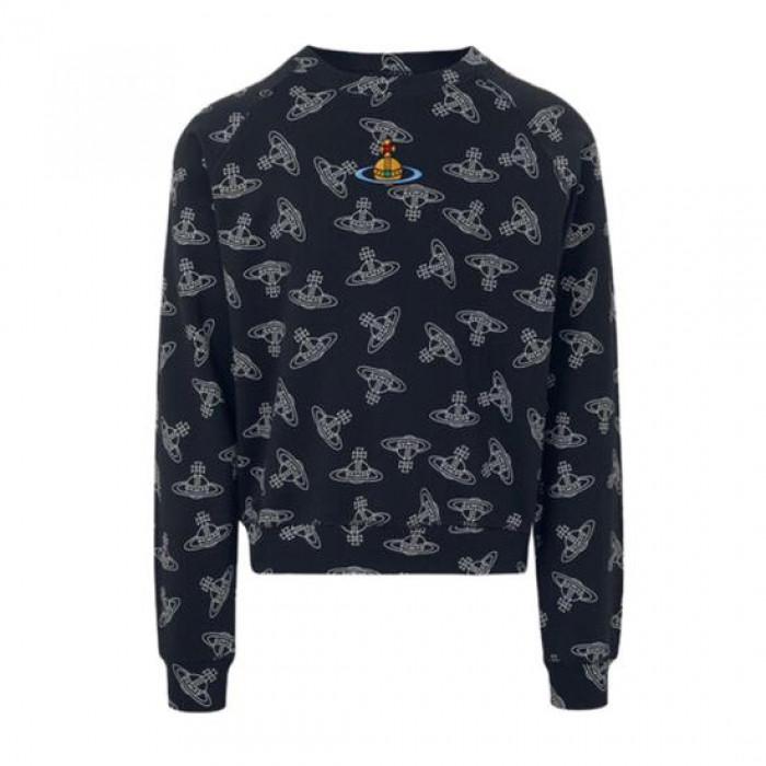 Vivienne Westwood Raglan Sweatshirt Black Cotton Pullover Top