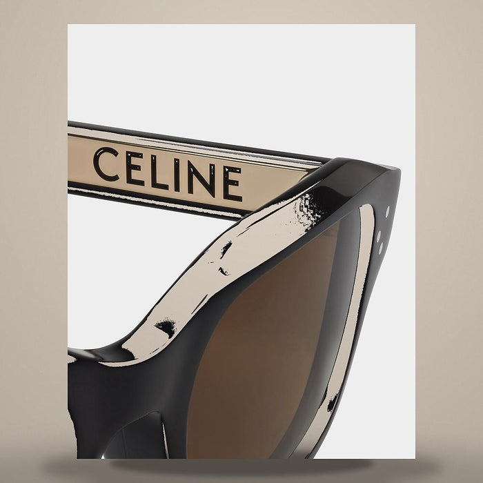 CELINE Black Acetate Frame Fine Green Lens 62 Sunglasses 4S336CPLB 31PG