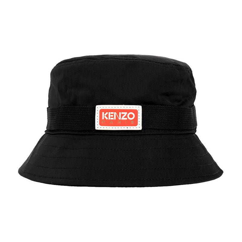 KENZO Logo Patch Bucket Hat Black