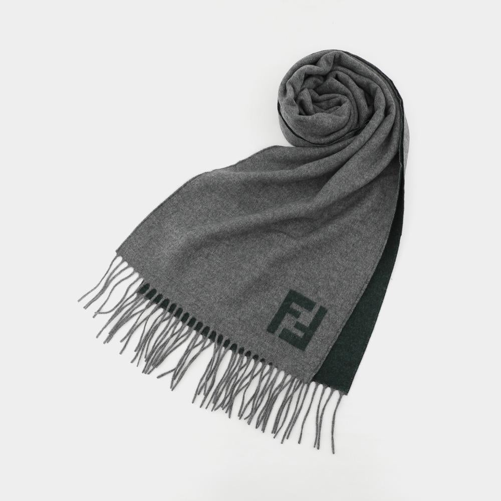 FENDI FF Logo Wool Cashmere Men’s Scarf FXS734 AYBF F1TTE