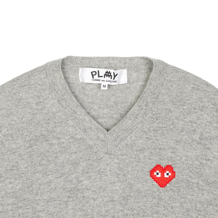 Comme des Garcons Invader Pixel Patch V-Neck Knit Sweater Unisex AZ N082 051 2