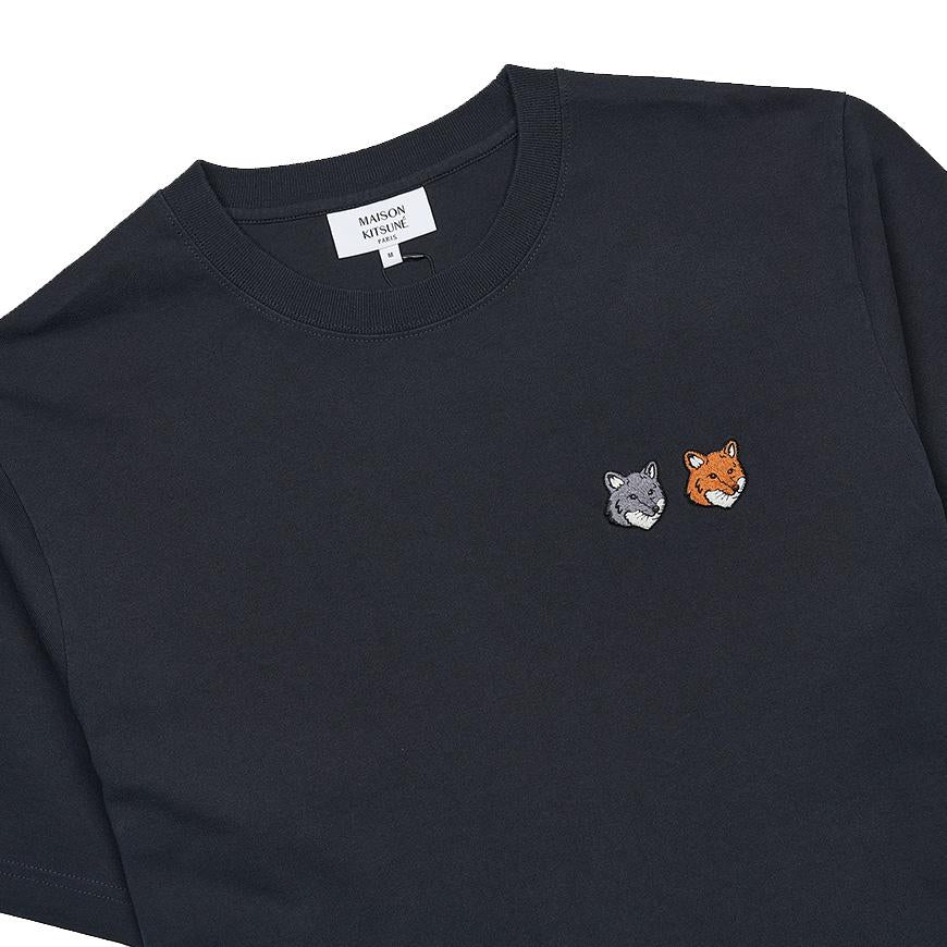 Maison Kitsune Double Bold Fox Logo T-Shirt Men’s White Cotton