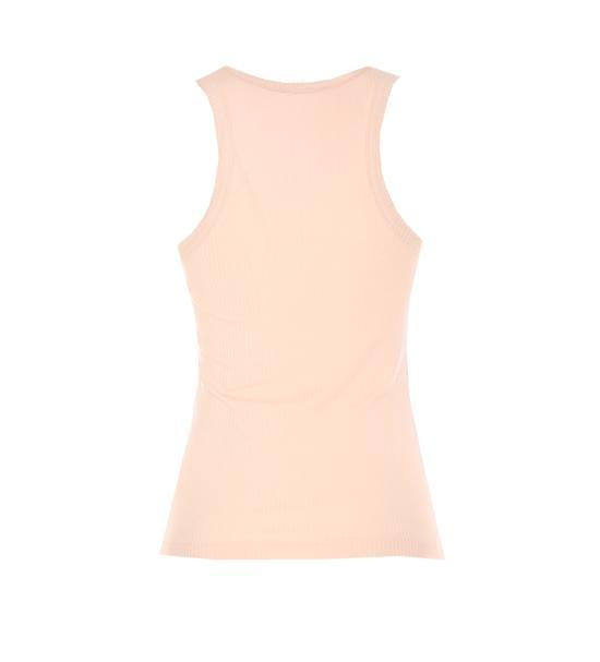 Maison Kitsune Pale Pink Sleeveless Cotton T-Shirt