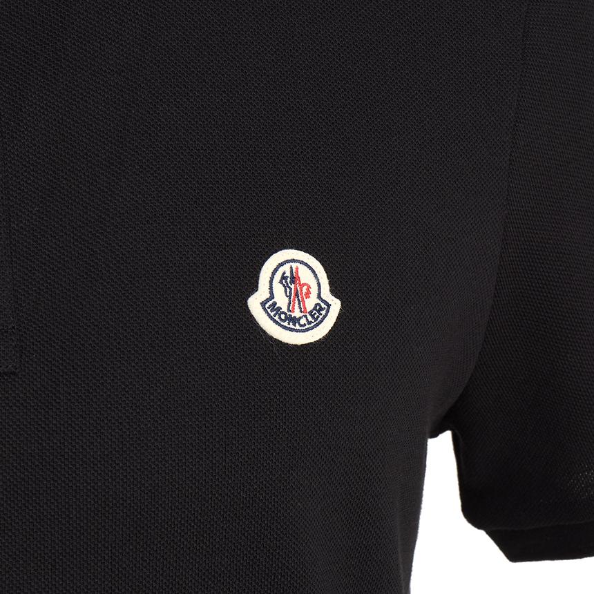 Moncler Maglia Men’s Polo Short Sleeve T-Shirt Black Cotton