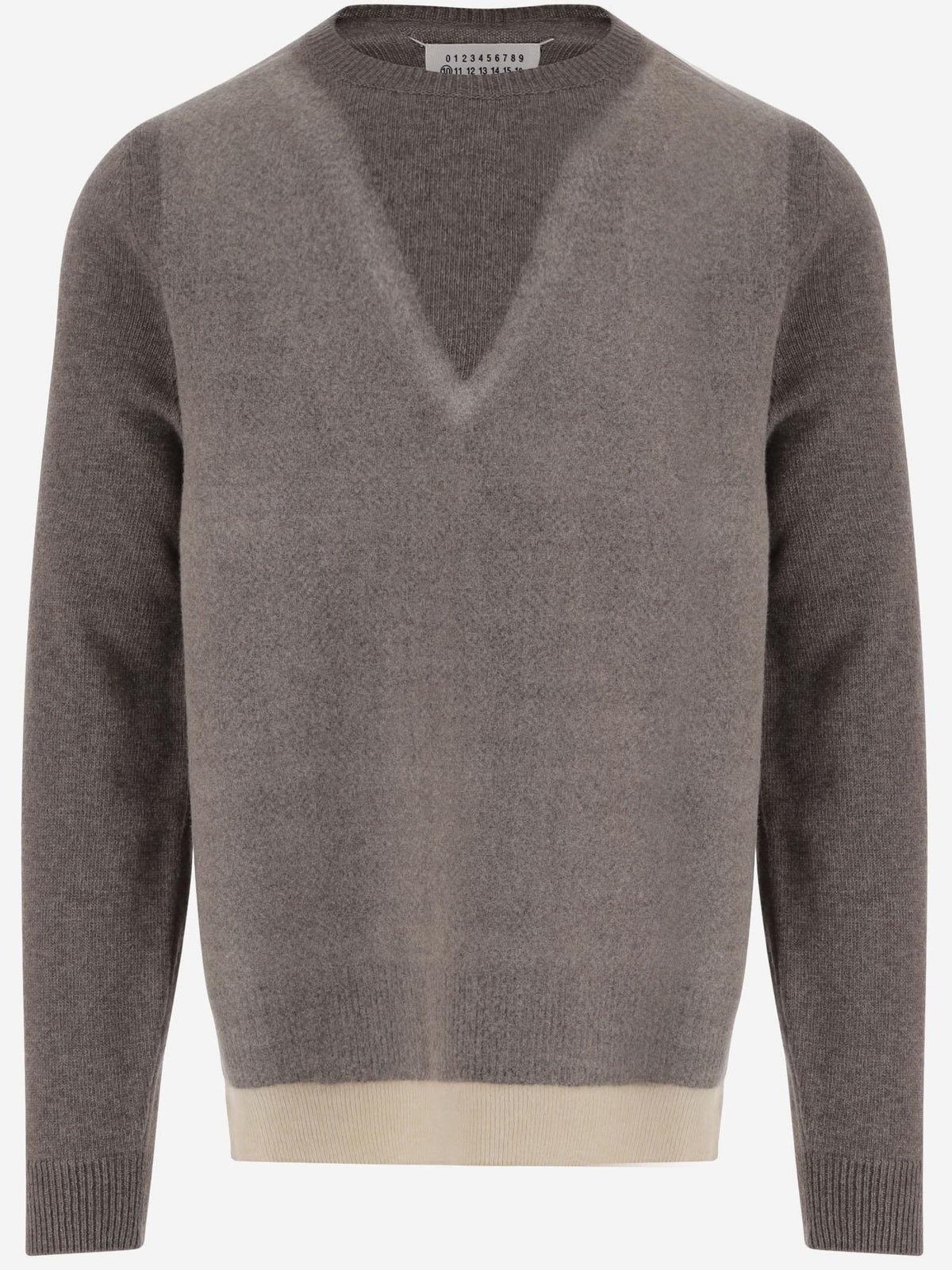 Maison Margiela V-Neck Knit Sweater Navy Wool Men