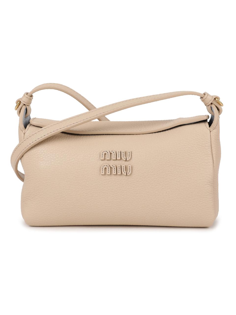 Miu Miu Small Half Moon Leather Crossbody Bag Pink 5NF462 2IFL F05C2