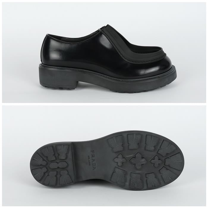 PRADA Diapason Brushed Leather Loafers 2EG421 055 F0002