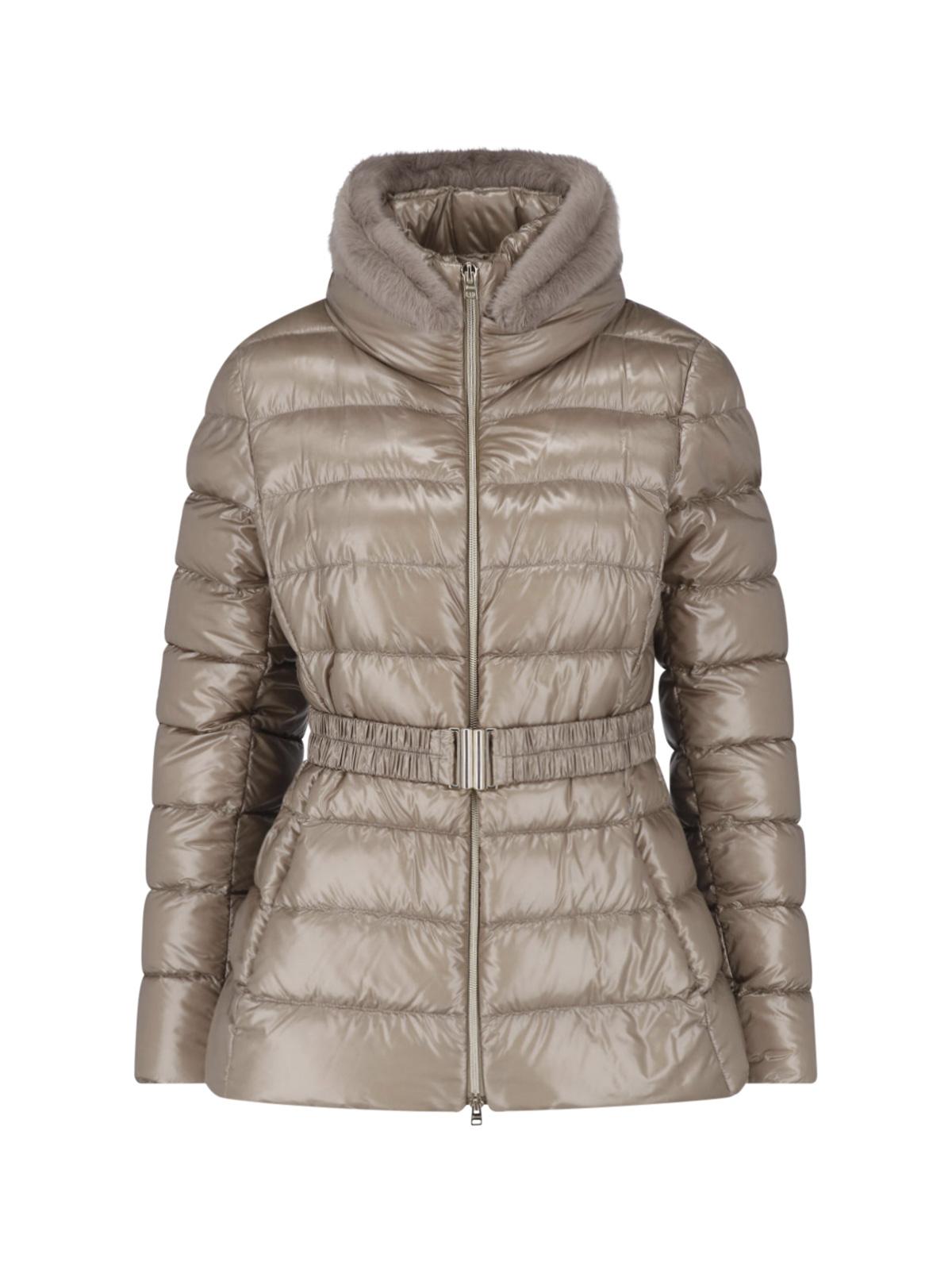 Herno Beige Down Puffer Jacket for Women