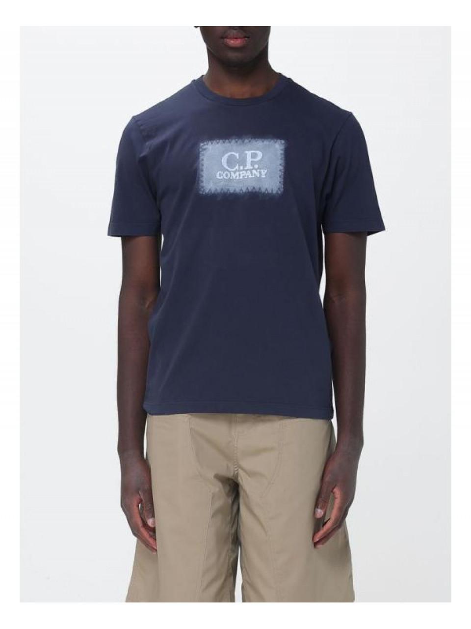 CP Company Jersey Short Sleeve T-Shirt Navy Men's Top
