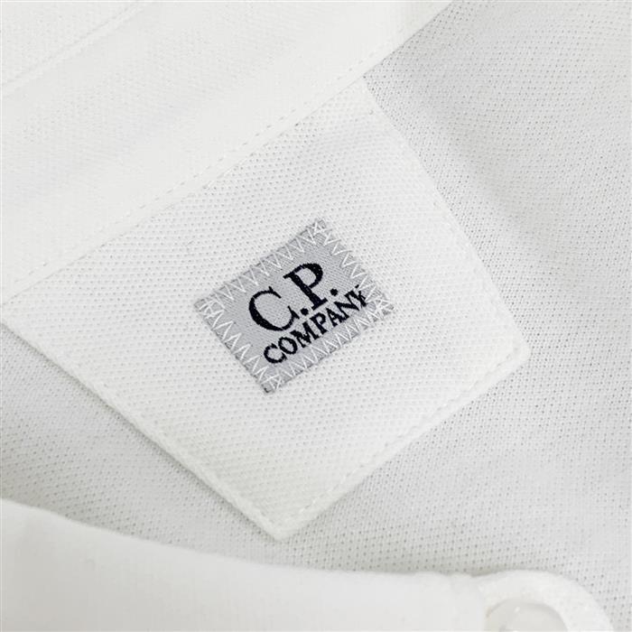 CP Company Logo Stretch Pique Polo Short Sleeve Shirt 18CMPL165A