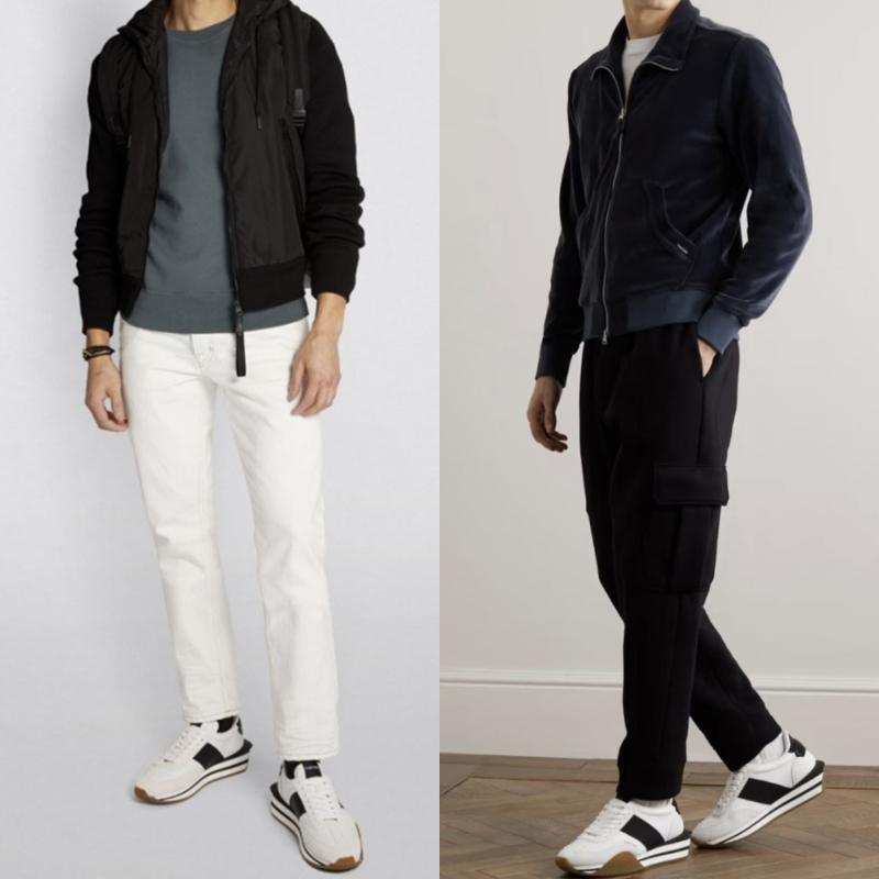 TOM FORD James Low-Top Sneakers White Black Men’s