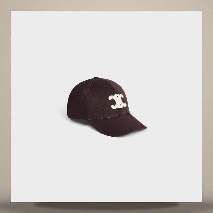 CELINE Triomphe Baseball Cap Washed Cotton Gabardine Black AA06F234X 19AF