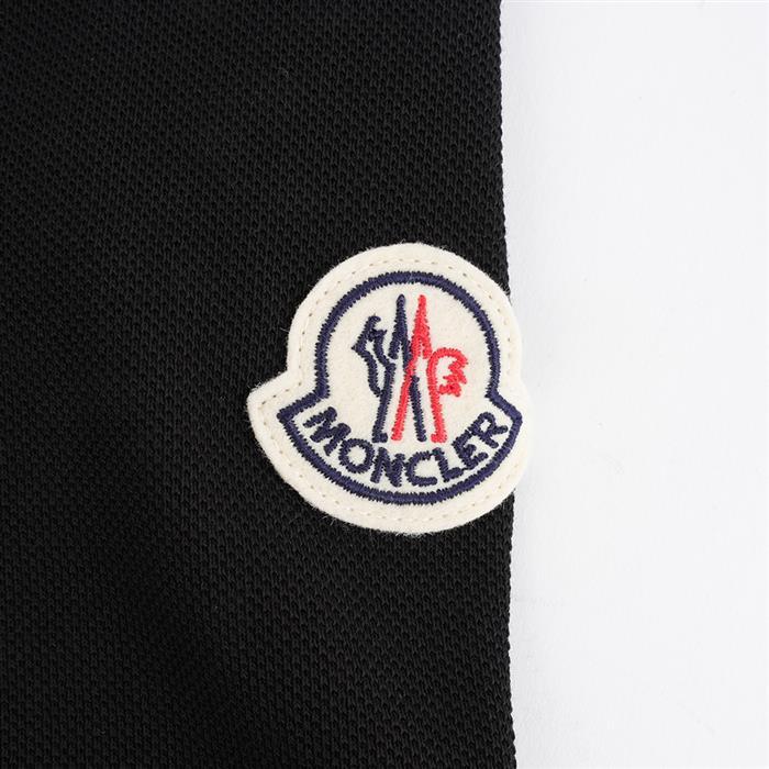 Moncler Logo Patch Polo Shirt Black Men’s Cotton