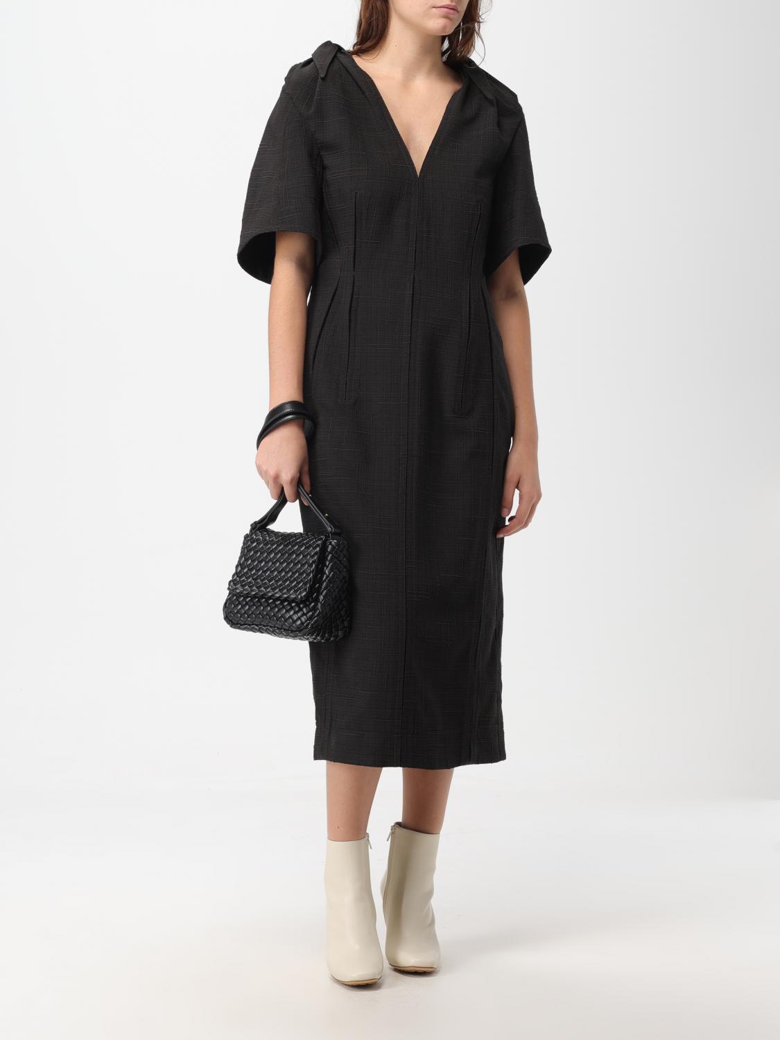 Bottega Veneta Short Sleeve Midi Dress FW23 Brown