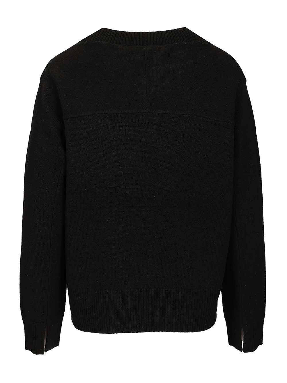 Maison Kitsune Wool Turtleneck Sweater Black Women’s Knitwear