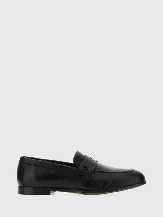 Ferragamo Black Leather Penny Loafers Men’s Dress Shoes 02A723 791719 BLACK DOM