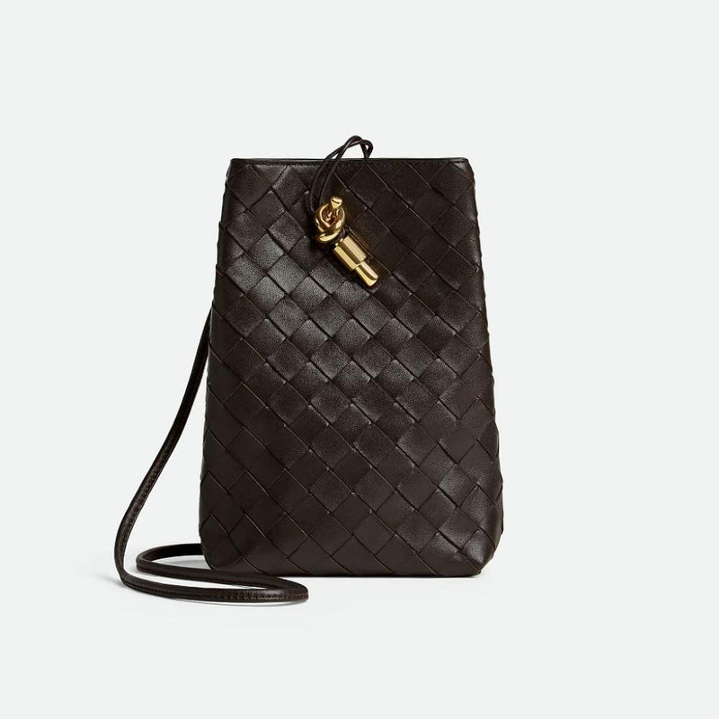 Bottega Veneta Intrecciato Andiamo Cell Phone Pouch Fondant Crossbody