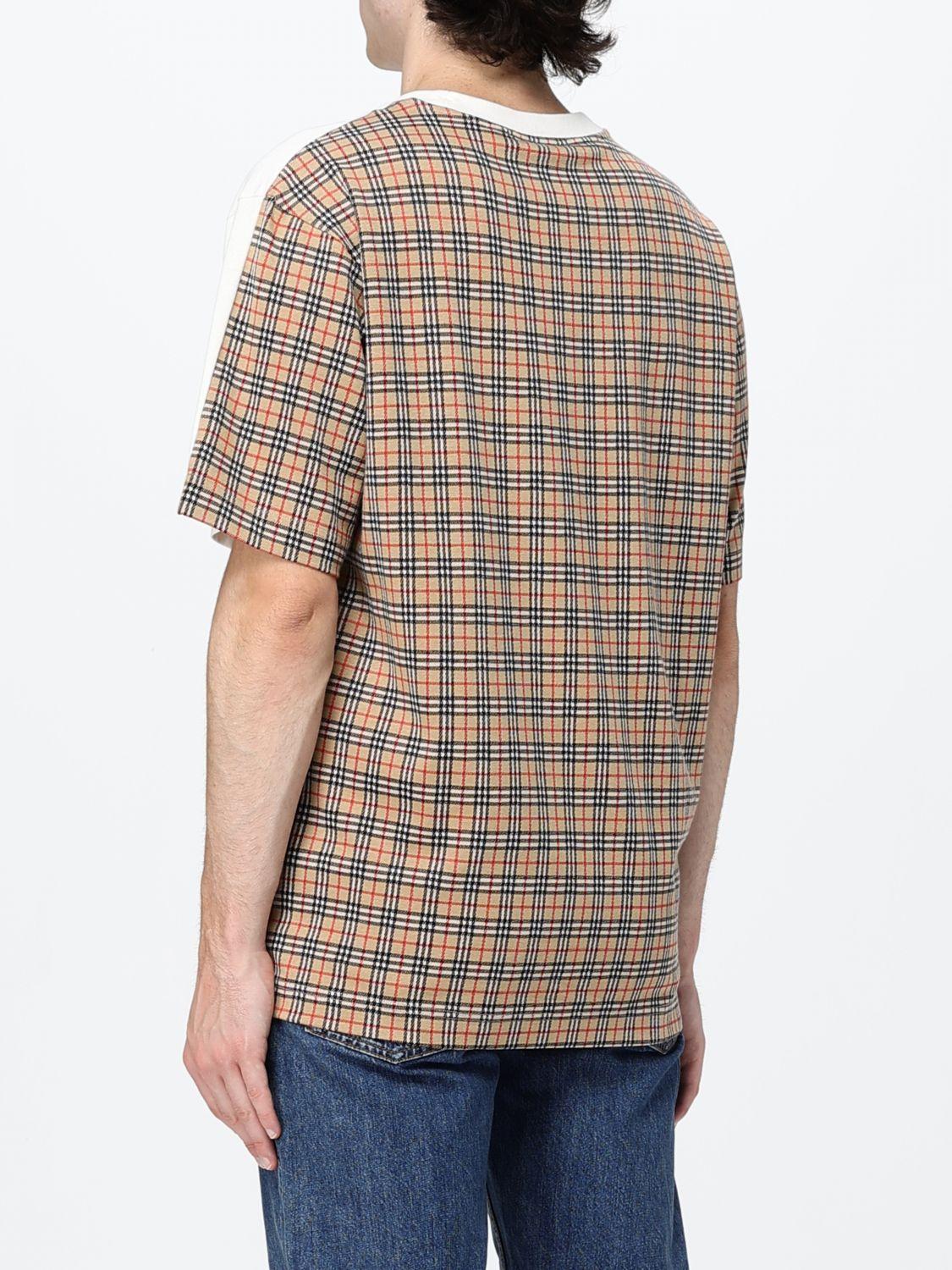 BURBERRY Short Sleeve Logo T-Shirt Men's White Cotton