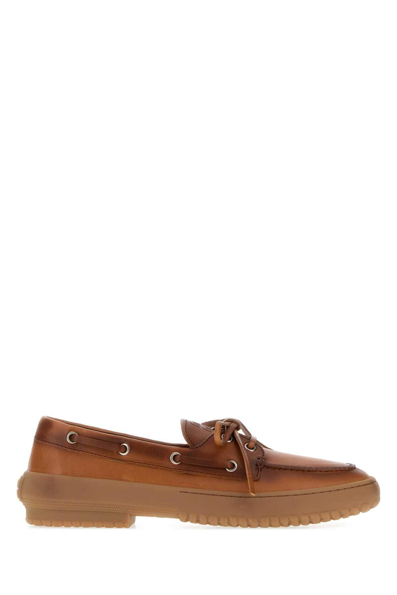 Miu Miu Black Leather Boat Shoes Loafers