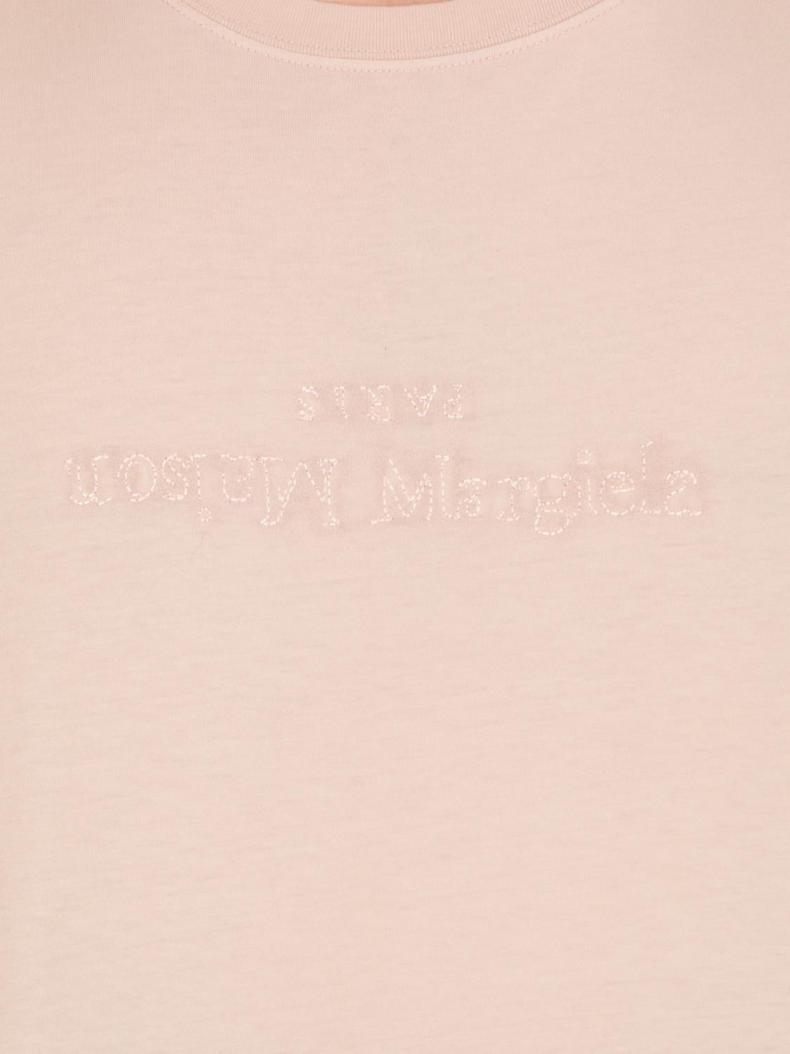 Maison Margiela Short Sleeve Cotton T-Shirt Beige Women’s