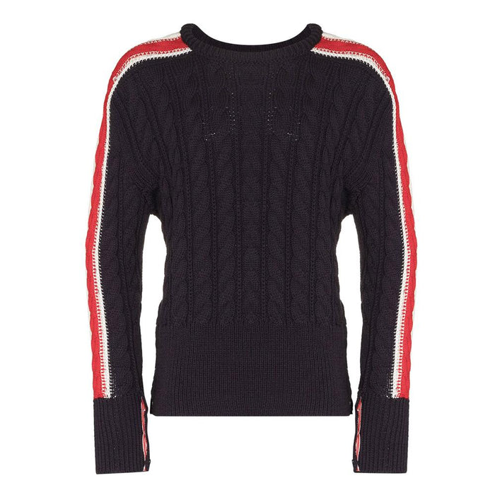 THOM BROWNE RWB Cable Stitch Knit Sweater Navy MKA389A Y1024 415