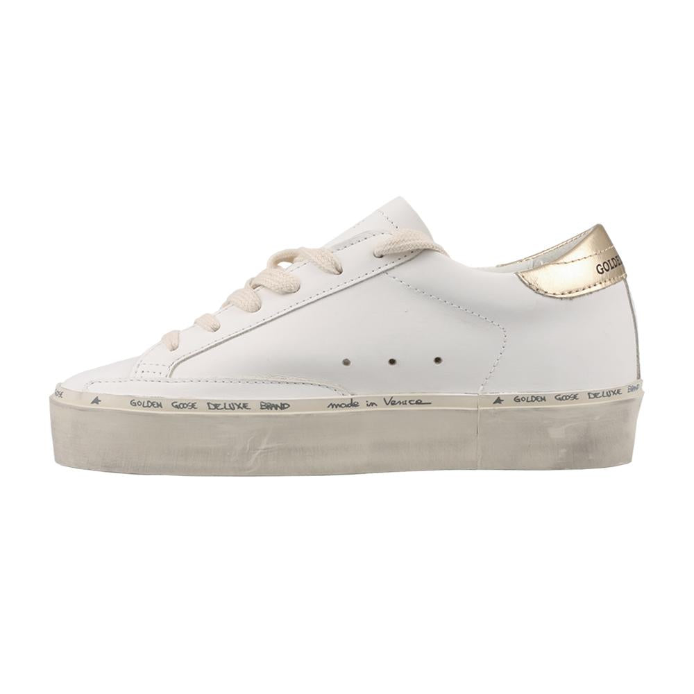 GOLDEN GOOSE Women’s Leather Low-Top Sneakers White Silver Star