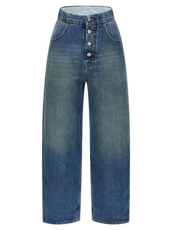 MM6 Light Blue Straight Leg Denim Jeans S52 LA0235 M30058965