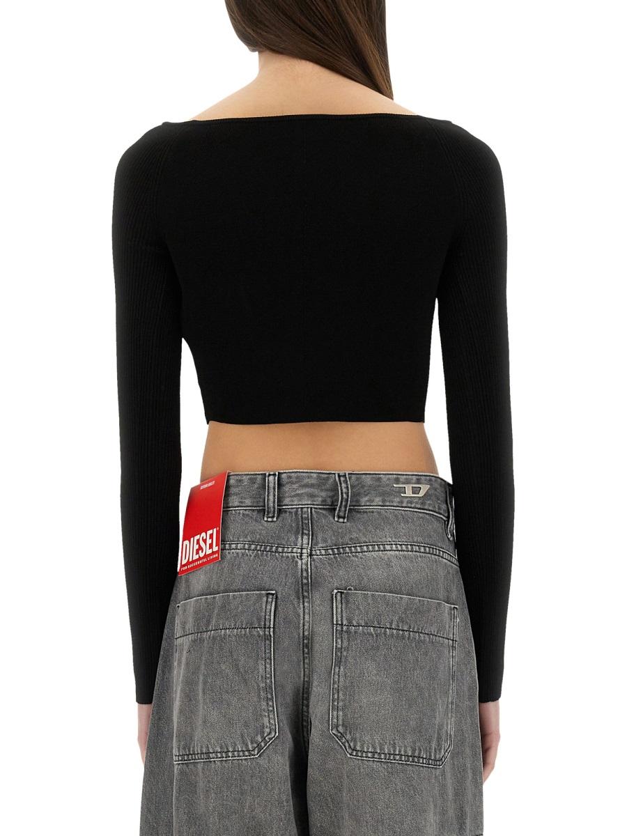 DIESEL Long Sleeve Round Neck Knit Sweater for Women